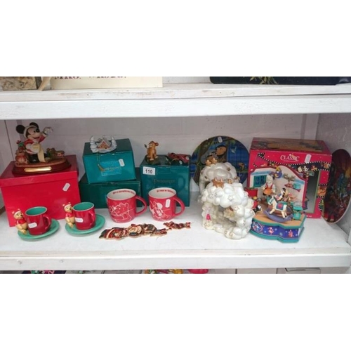 110 - A large collection of Disney Christmas ornaments