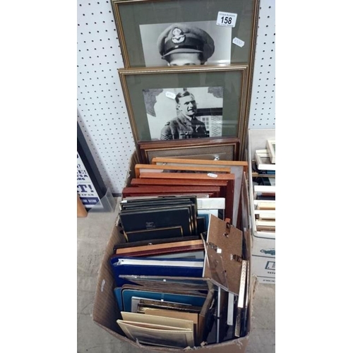 158 - 2 boxes of assorted framed RAF memorabilia