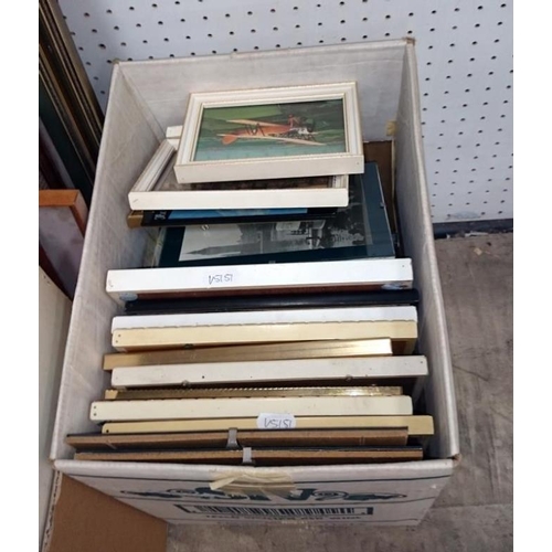 158 - 2 boxes of assorted framed RAF memorabilia