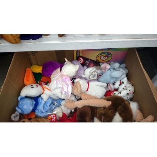 179 - 1 shelf and 1 box of Ty Beanie Bears