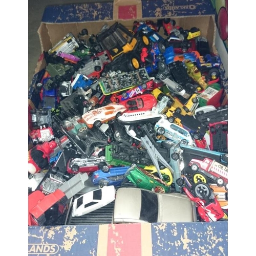 240 - 2 boxes of die cast toys inc. Hot Wheels etc.