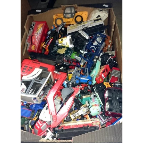 240 - 2 boxes of die cast toys inc. Hot Wheels etc.