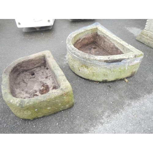 618 - 2 concrete garden troughs