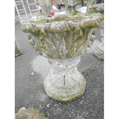 624 - A concrete garden urn