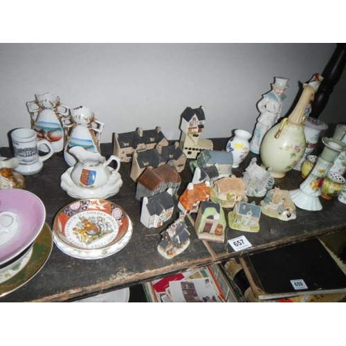 657 - A quantity of china, Lilliput Lane etc