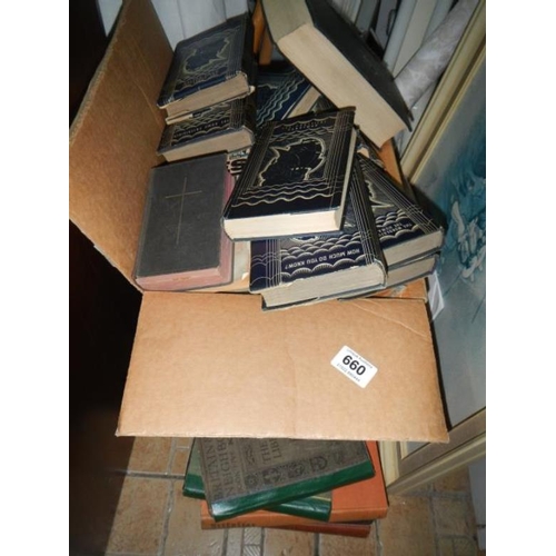 660 - A quantity of old books etc