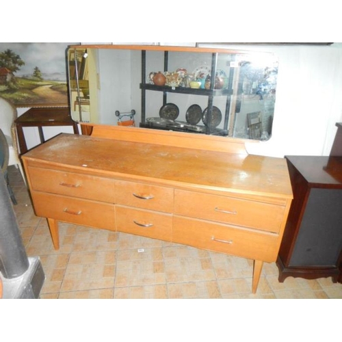 663 - A teak style dressing table