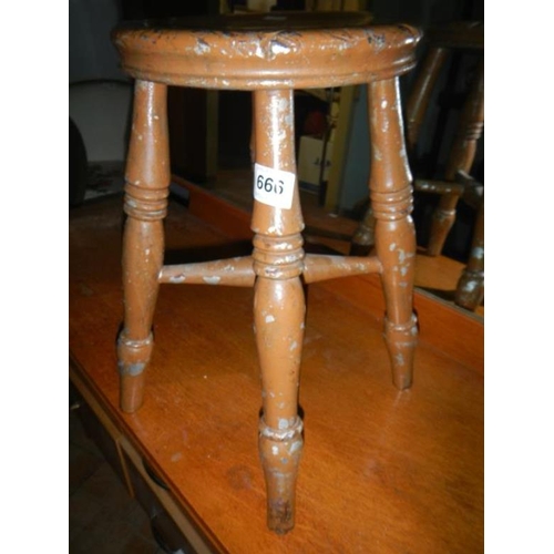 666 - An old Victorian stool