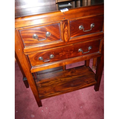 690 - A mahogany 3 drawer side table