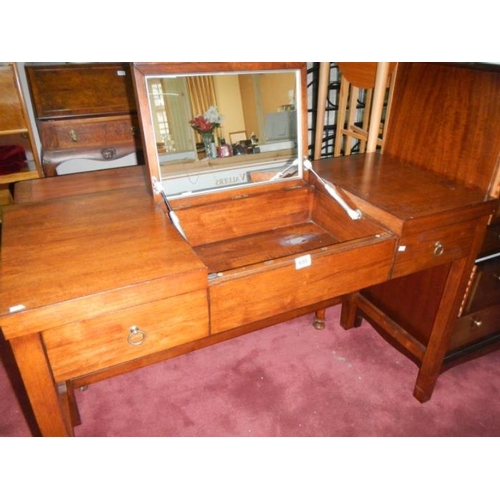 695 - An old dressing table with lift up centre