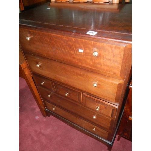 696 - A mahogany 7 drawer chest of drawers