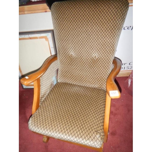 697 - A 1960s old rocking chair