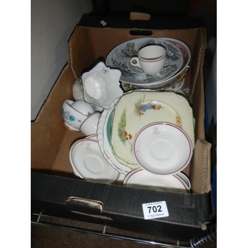 702 - A box of old china