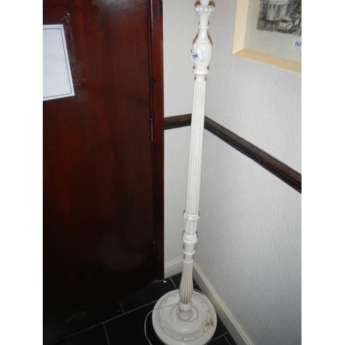 786 - A white standard lamp