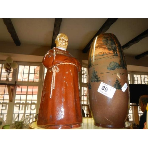 898 - An old vase and a friar jug