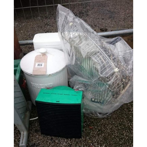 404 - A quantity of miscellaneous including food mixer & bread bin etc.