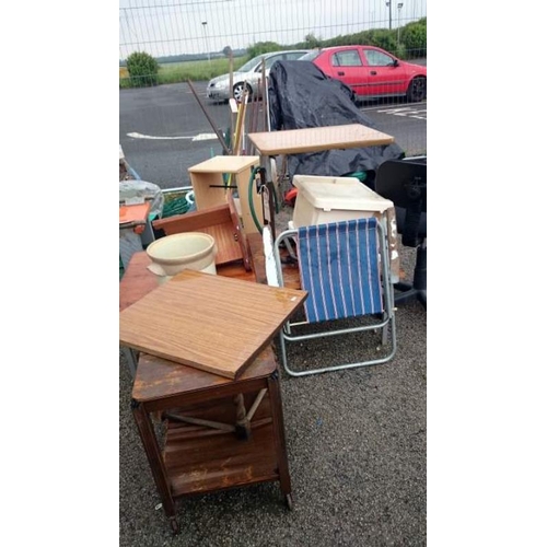 407 - A quantity of tables & garden chair etc.