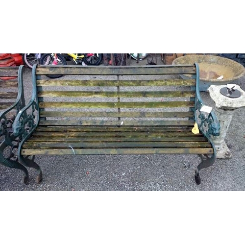 412 - A cast iron garden bench