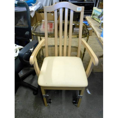 1282 - A pine effect chair