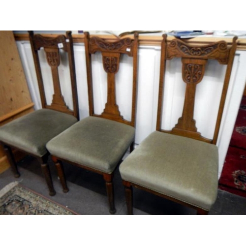 491 - 3 old Edwardian chairs