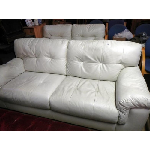 514 - A leather 3 seater settee