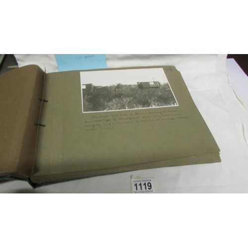 1119 - An interesting album of original early photographs with annotations on sandhills