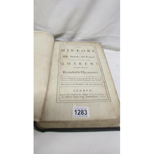 1283 - A rare 1722 volume ''The History of the Rise, Increase and Progress of the Christian People called Q... 