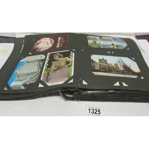 1325 - In excess of 220 postacards in 2 albums (including small quantity of modern postcards) featuring ske... 