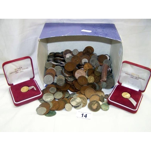 14 - A quantity of mixed British coins