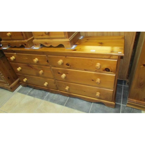 1853 - A solid pine 6 drawer side by side chest of drawers