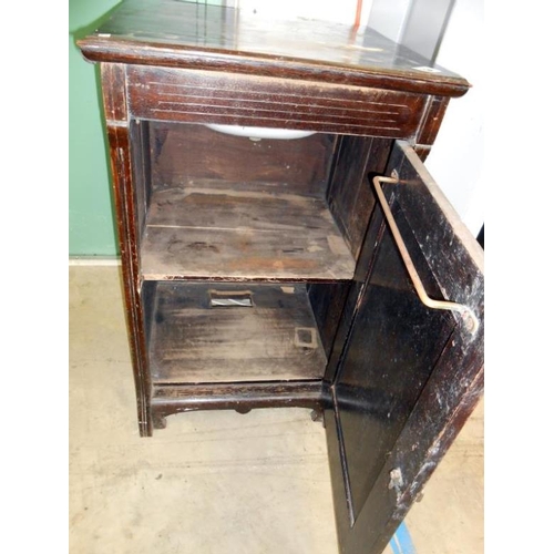 224 - Edwardian oak bedside cabinet