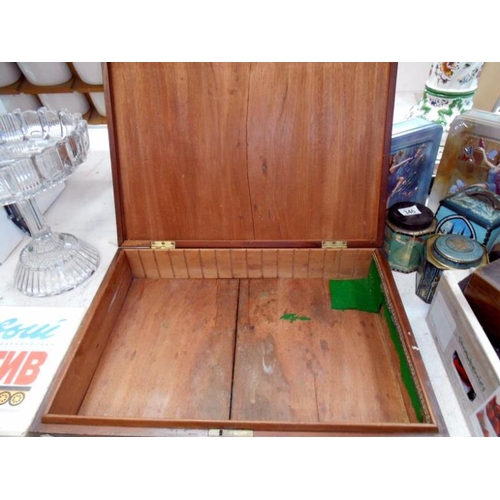 347 - A good quality mahogany cutlery box and 3 other cutlery boxes