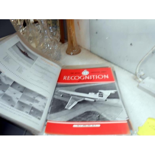 371 - Folder of Aircraft recognition magazines from 1940's and 60's. War illustrated magazines, car and en... 