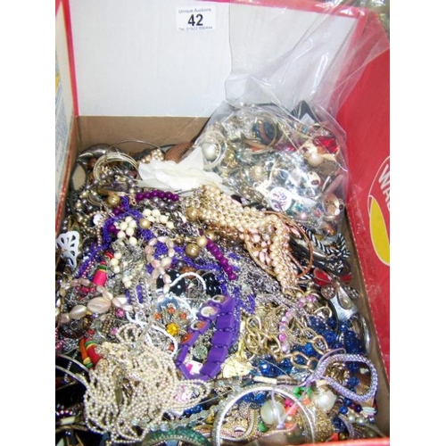 42 - Quantity of costume jewellery