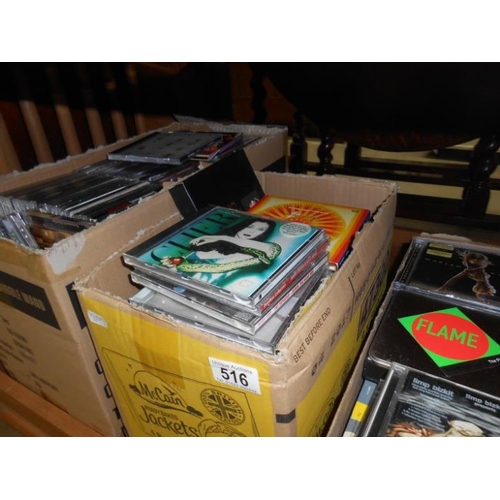 516 - 3 boxes containing over 330 CD's on various genres of music from 1930's to present