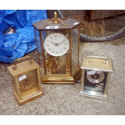 65 - 3 carriage clocks