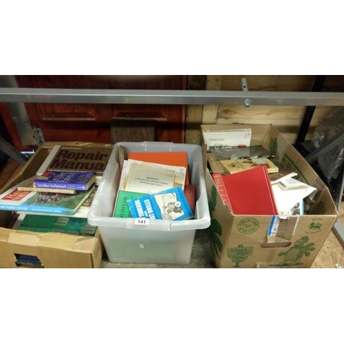 141 - 3 boxes of books