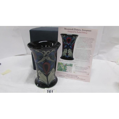 161 - A boxed Moorcroft vase, Enrapture 2014, signed by designer Rachel Bishop and Eric Knowles