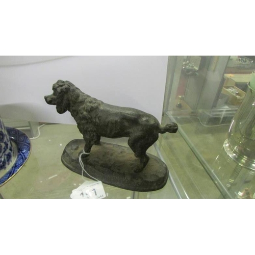 191 - A spelter figure of a dog