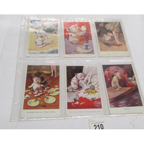 210 - A collection of early 20th century postcards including WW1, Bonzo, ladies etc