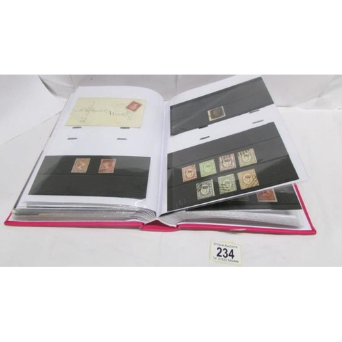 234 - An album of 19th century Victoria British and Empire stamps including postal stamps, fiscals, entire... 