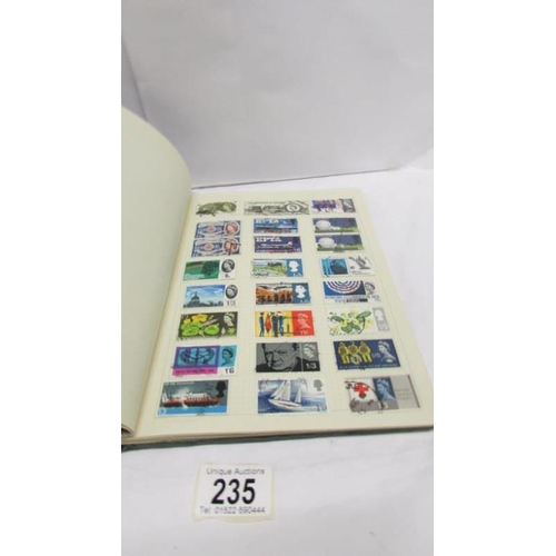 235 - 2 albums of mainly GB stamps including penny black, several penny reds and other Victorian stamps