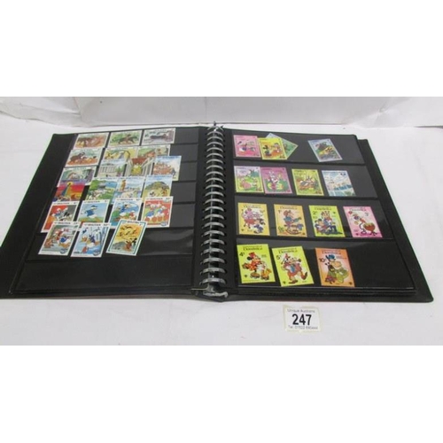 247 - An album of mainly mint Disney stamps, Angilla, Belize, Dominica, Grenada etc, mainly in sets