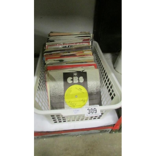 309 - In excess of 70 45 rpm records including Peter Gabriel, Blondie, Snowball, Thin Lizzy, David Bowie e... 