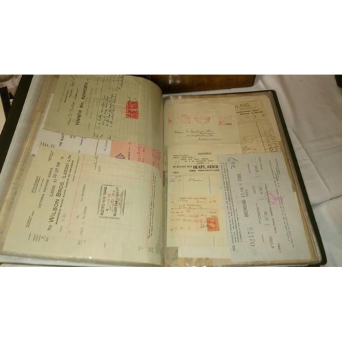 474 - An album of late 19th century to mid 20th century receipts & invoices including Caledonian railway, ... 