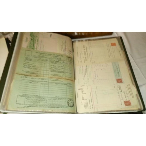 474 - An album of late 19th century to mid 20th century receipts & invoices including Caledonian railway, ... 