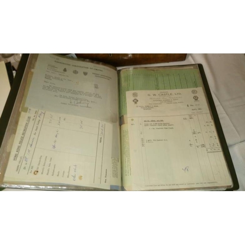 474 - An album of late 19th century to mid 20th century receipts & invoices including Caledonian railway, ... 