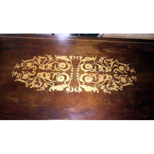 623 - A mahogany inlaid console table