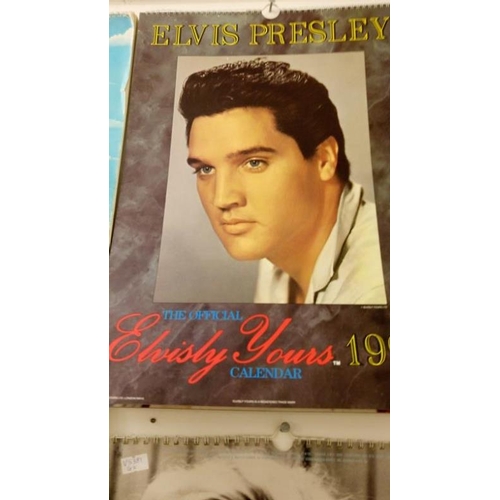 634 - A quantity of calenders including Elvis Presley, Marylin Monroe, Guiness & Pirelli etc.