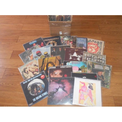 346 - A box of approximately 60 progressive and classic rock LP records including King Crimson, Jimi Hendr... 